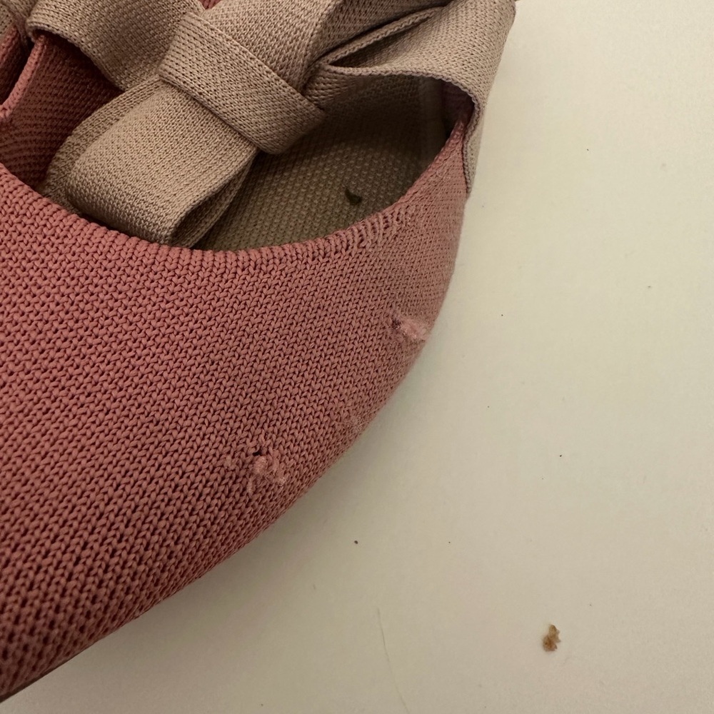 Rothy's Pink Women's Bow The Point Flats - Picture 3 of 5